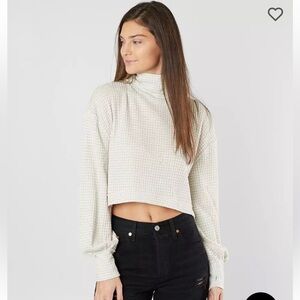 Free People cropped Cream Sweater